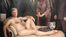 Margaret Sutherland's painting of a nude Prime Minister Stephen Harper is creating quite the stir, Friday, May 18, 2012. 