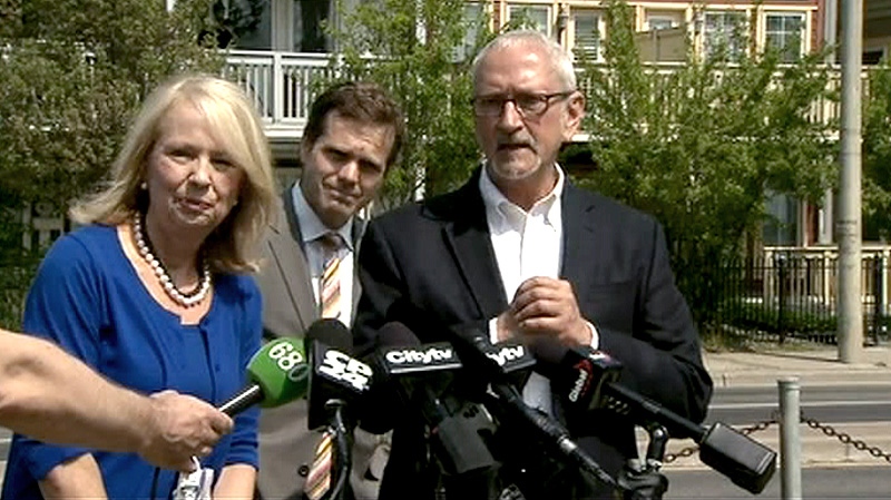 Kathryn Wright and Bill Gillespie, parents of Alex Gillespie, speak to the media, Wednesday, May 23, 2012.