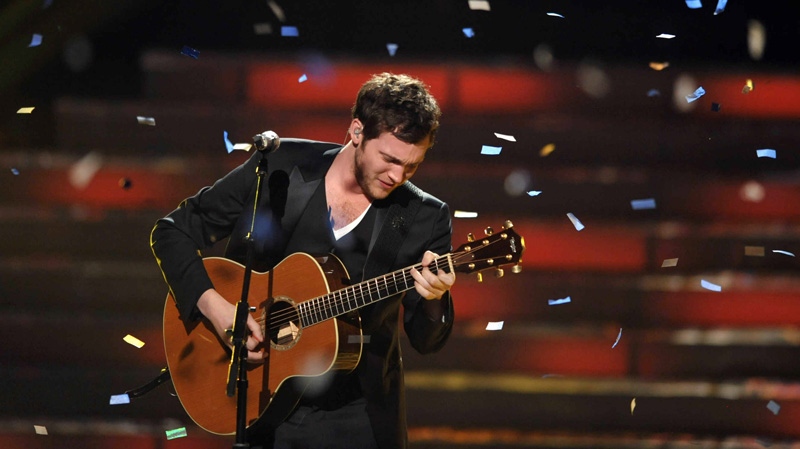 Winner Phillip Phillips performs onstage at the American Idol Finale on Wednesday, May 23, 2012 in Los Angeles. (John Shearer / Invision)