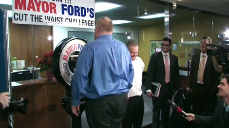 Toronto City Hall reacts after Mayor Rob Ford abandons his public weight-loss challenge.