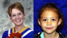 Melissa Wubs, also known as Melissa Hiemstra, 42, and five-year-old Emily Hagewood are seen in these handout photos provided by the Waterloo Regional Police Service.