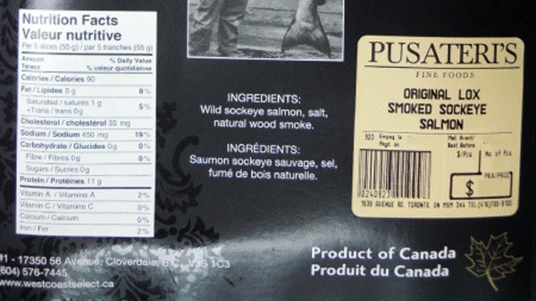 The Canadian Food Inspection Agency and Pusateri's Fine Foods is warning customers not to eat certain brands of packaged fish sold at the store on fears they may contain a bacteria that could cause a life-threatening illness.