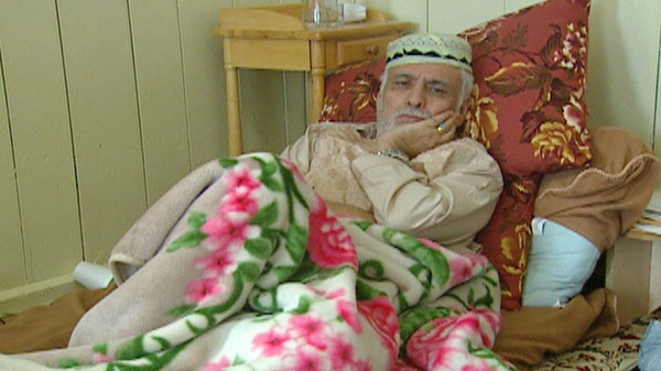 Man seen during hunger strike, June 4, 2012