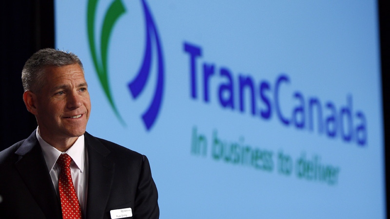 Russ Girling, president and CEO of TransCanada Corp., addresses the company's annual meeting in Calgary, Friday, April 27, 2012.THE CANADIAN PRESS/Jeff McIntosh