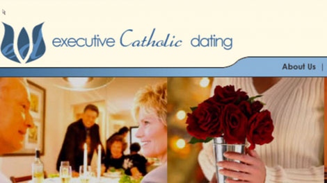 The home page for "Executive Catholic Dating," a fraudulent website operated by B.C. resident Barrie Turner. 