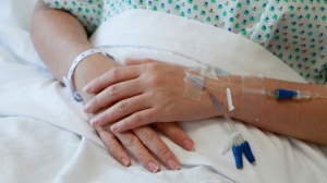 A patient in hospital is shown in this file photo.