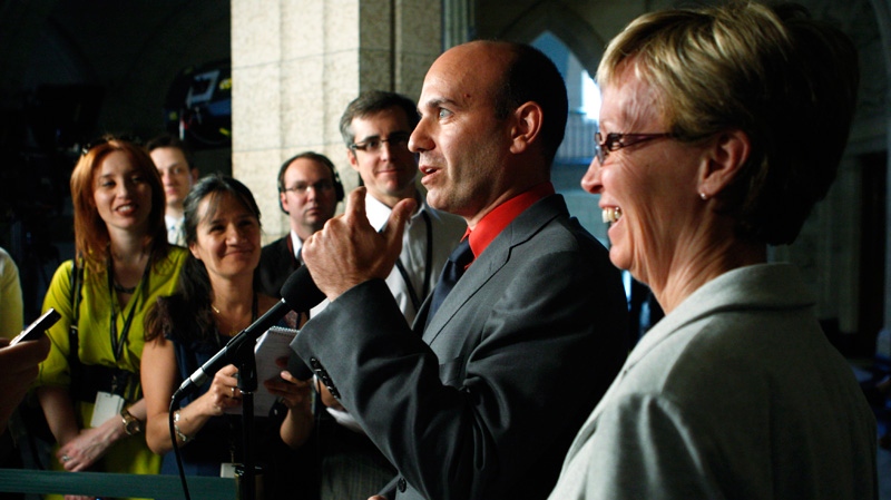 NDP MPs Nathan Cullen, and Nycole Turmel 