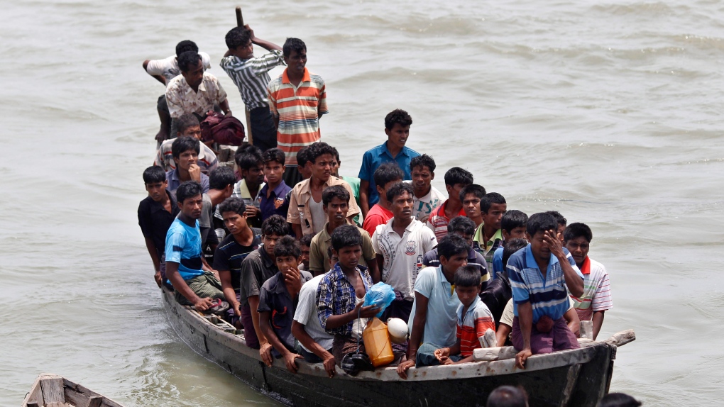 Rohingya Muslims fleeing Myanmar