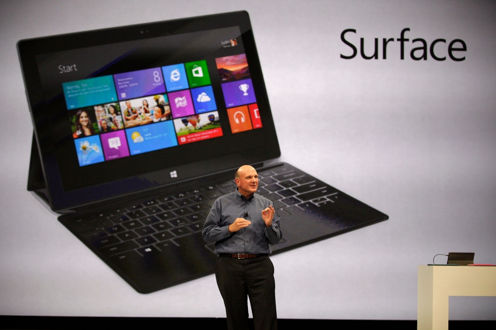 Microsoft CEO Steve Ballmer unveils 'Surface,' a new tablet computer to compete with Apple's iPad
