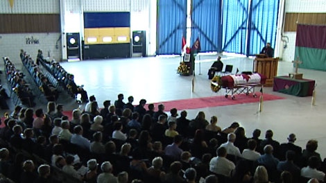 Hundreds gathered for the funeral of Master Cpl. Kristal Giesebrecht at CFB Petawawa, Tuesday, July 6, 2010.