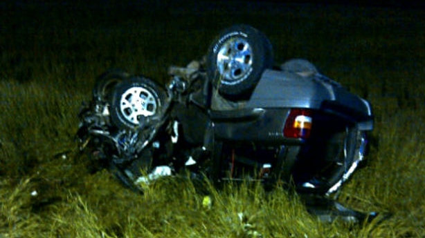This SUV was carrying a family of four when it collided with a wrong-way driver on Highway 11 Sunday evening near Hague.