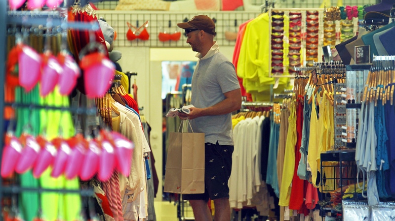 A shopper in Santa Monica, Calif.