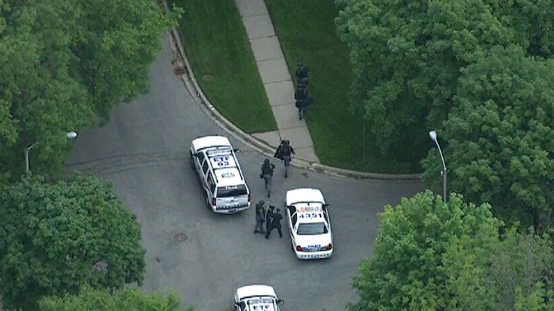 ETF officers on the hunt following a double shooting in Scarborough, Wednesday, June 27, 2012. 