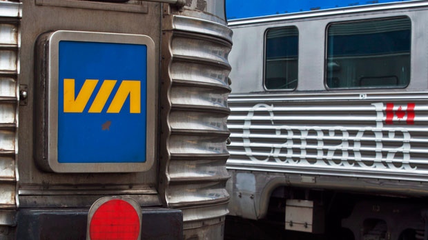 A Via rail train is seen in this file photo. (The Canadian Press/Andrew Vaughan)