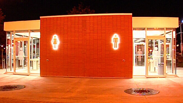 24-hour public washrooms opened on Whyte Avenue Friday night.
