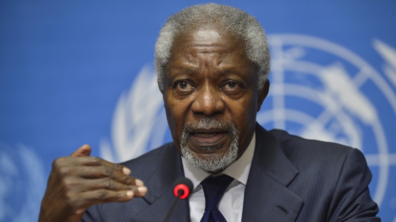 Kofi Annan in the Palace of Nations on June 30, 2012.