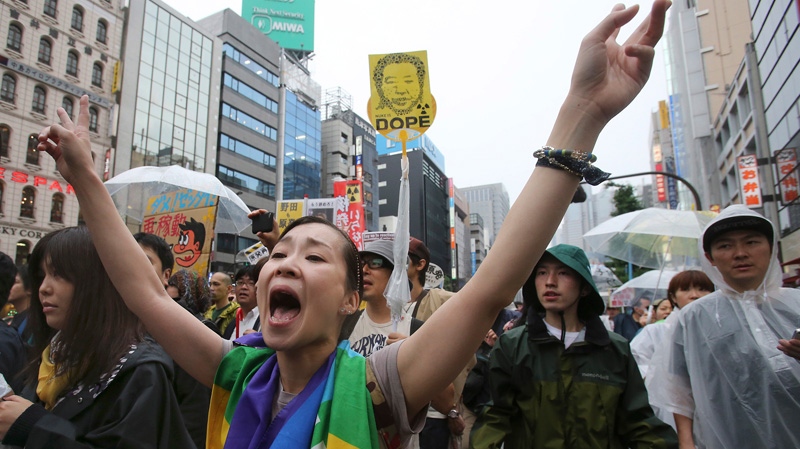 Protesters march against restart of Ohi nuclear power plant in Tokyo