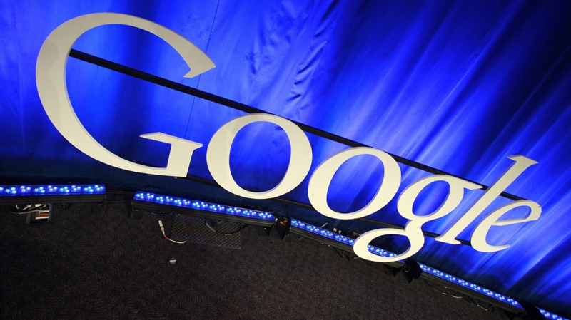 This file photo made April 9, 2010, shows a Google banner at the company's headquarters in Mountain View, Calif. Google Inc. reports its second-quarter earnings Thursday, July 15 after the market closes. (AP Photo/Paul Sakuma)