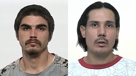 Bradley Campbell, 31, and Terry Junior Davis, 31, are both wanted on arrest warrants for the death of Ricky Lathlin.