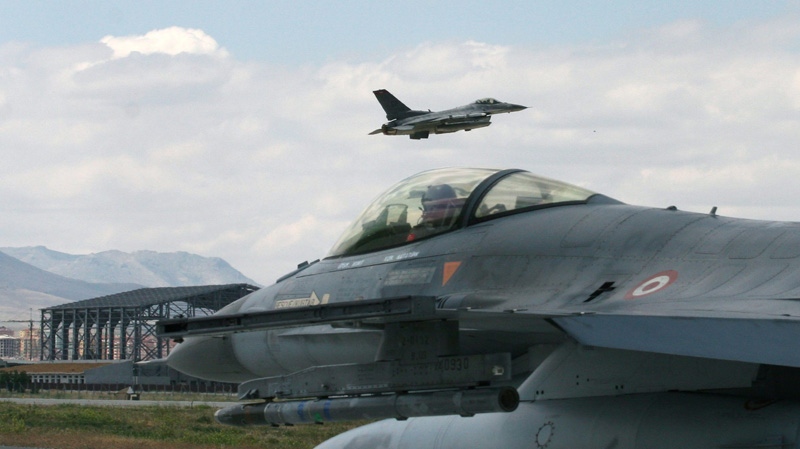 Turkish F-16s at 3rd Main Jet Air Base near Konya, Turkey on June 15, 2009.
