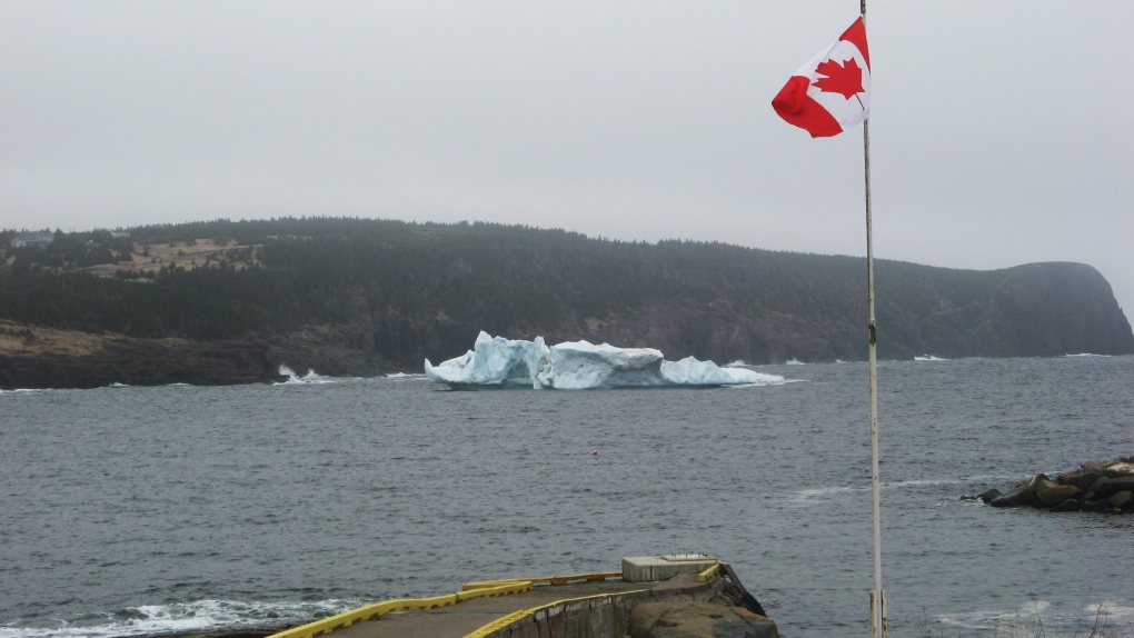 Iceberg in the water at Flat Rock, N.L.