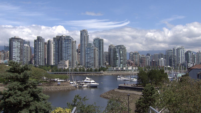 The skyline of Vancouver's Yaletown neighbourhood is shown on a sunny July 4, 2012. (CTV)