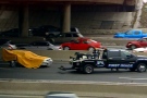 One of a pair of vehicles involved in a fatal crash on Toronto's 401 on Sunday, Dec. 30, 2007.