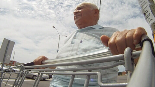 91-year-old Diab Saikaley said he'd been using a shopping cart to take groceries home for ten years.