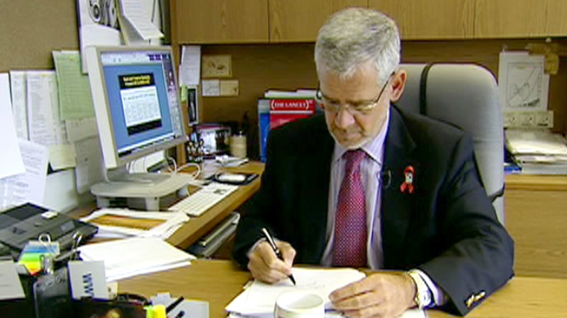 Lead researcher Dr. Julio Montaner is shown at his office at the University of British Columbia in Vancouver in this undated photo.