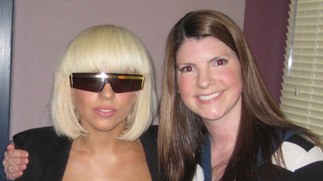 The Beat 94.5's Holly Conway poses with superstar Lady Gaga. (The Beat 94.5)
