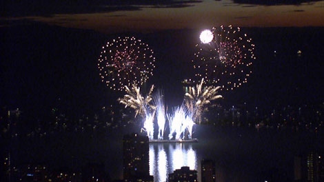 Hundreds of thousands of people lined the shores of Vancouver beaches for the opening night of the Celebration of Lights in Vancouver on July 21, 2010. (CTV)