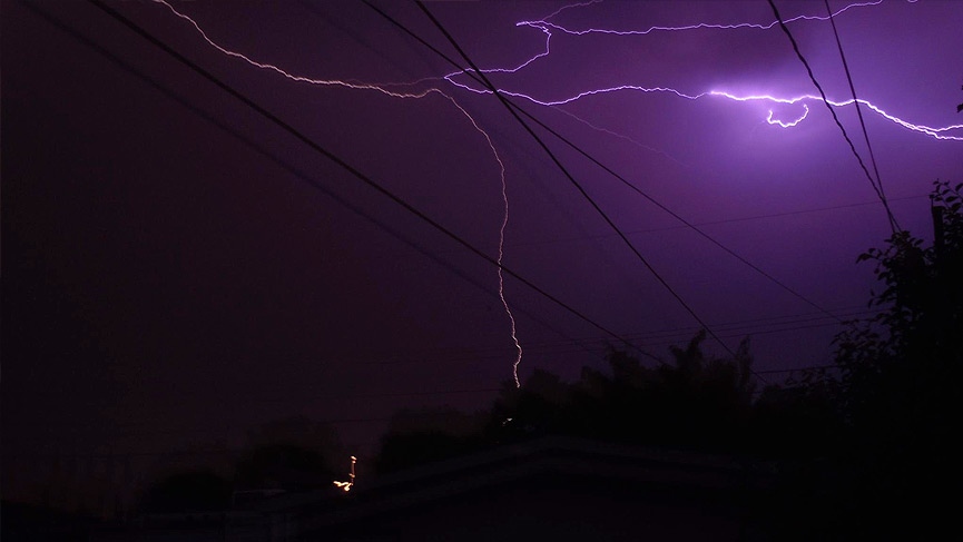 Edmonton storm - lightning