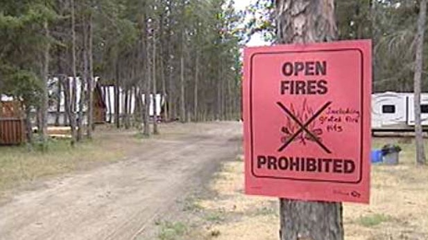 Fires are permitted at camp grounds but only in designated, enclosed fire pits. (file image)