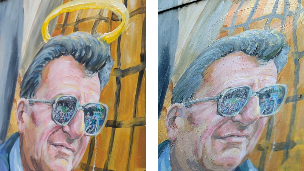 Mural of Joe Paterno in State College, Pa.