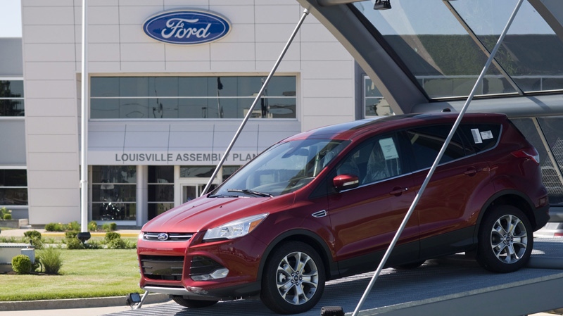 The 2013 Ford Escape on display outside the Louisville Assembly Plant on June 13, 2011.