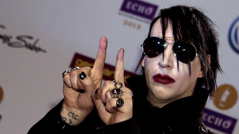 Marilyn Manson at the German 'Echo' music awards in Berlin on March 22, 2012.