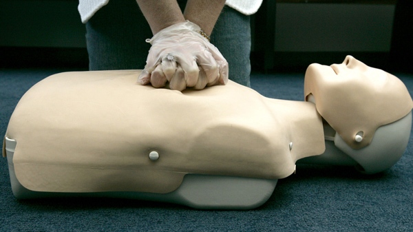 A person participates in an American Red Cross CPR training in Washington in this Sept. 15, 2006 file photo. (AP / Haraz N. Ghanbari)