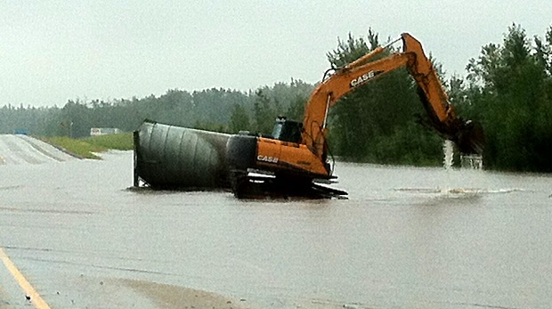Flooding on Highway 16