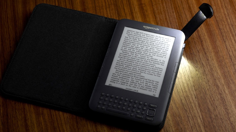 This product photo provided by amazon.com Inc., shows the new Kindle 3 reader. (AP Photo/amazon.com Inc.)