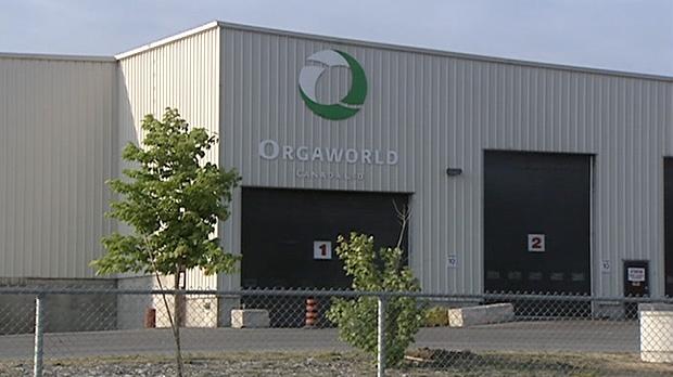 Fire officials were called to the Orgaworld facility on Hawthorne Road after a staff member noticed smoke coming from a pile of compost Wednesday, July 18, 2012.