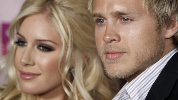 Spencer Pratt and Heidi Montag arrive at Perez Hilton's 31st Birthday Party in West Hollywood, Calif. on Saturday, March 28, 2009. (AP / Matt Sayles)