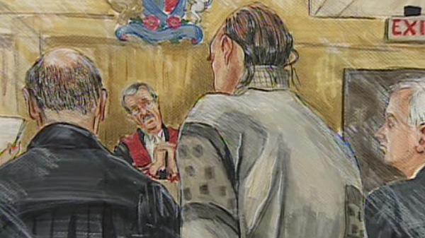 Robert Pickton is seen here in this undated court sketch.