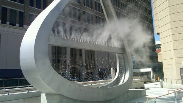Emptyful is the city's latest public art piece, now on display in the Millennium Library park. 