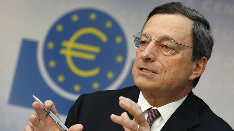 European Central Bank President Mario Draghi in Frankfurt, Germany on July 5, 2012.