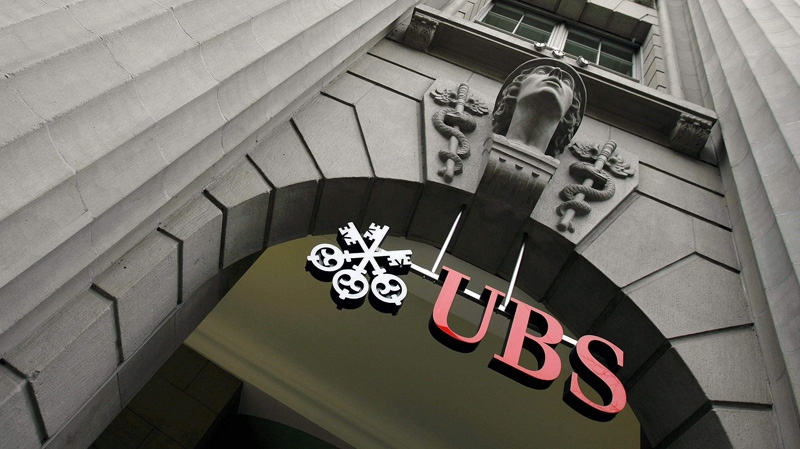 In this Jan. 30, 2008 file photo, the logo of Swiss Bank UBS is seen n Zurich,Switzerland.