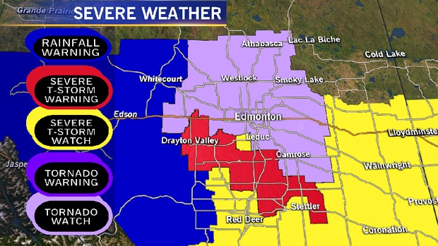 Tornado Watch - Edmonton and Area - July 23 - Updated