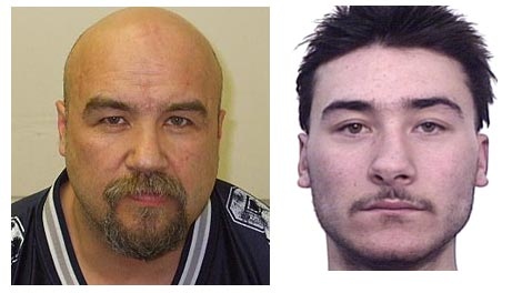 Clayton Alexander Smith (left) and Robert David Clayton Smith are wanted by police.