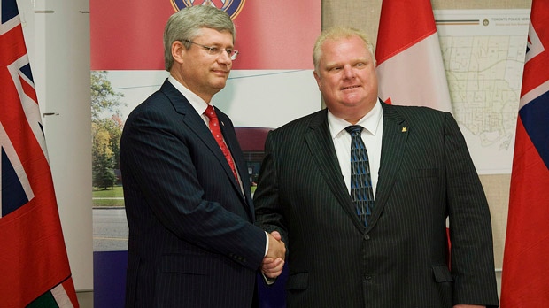 Stephen Harper and Rob Ford