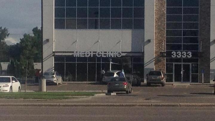 Just after 10:00 a.m. a car drove through the front window of a Medi-Clinic in the 3300 block of 8th