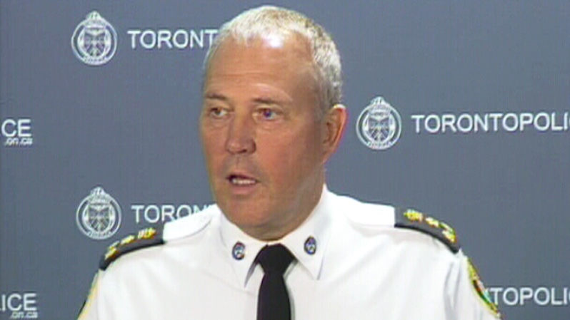 Toronto Police Service Chief Bill Blair speaks to reporters